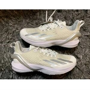 Adidas Adizero Cybersonic Tennis Shoes White Silver IG9516 Woman’s Sz 8.5 New